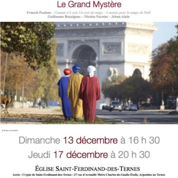 « Le Paris des Rois Mages » – Concert les 13 et 17 décembre 2015