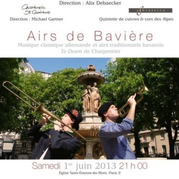 « Airs de Bavière » – Concert le samedi 1er juin, 21 h 00, église Saint-Étienne-du-Mont